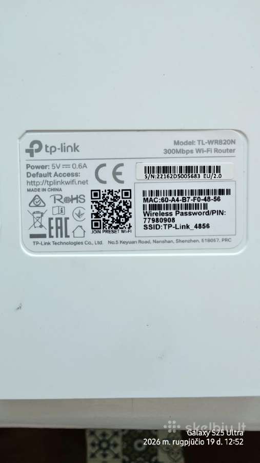 Tp-link Tl-wr820n - nuotraukos Nr. 5