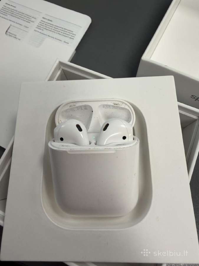 Apple Airpods (2 kartos) Originalas su dezute - nuotraukos Nr. 2