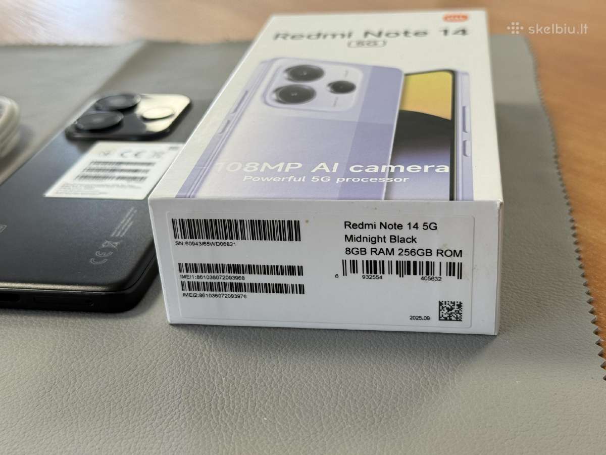 Xiaomi Redmi Note 14 5G 256gb - nuotraukos Nr. 3