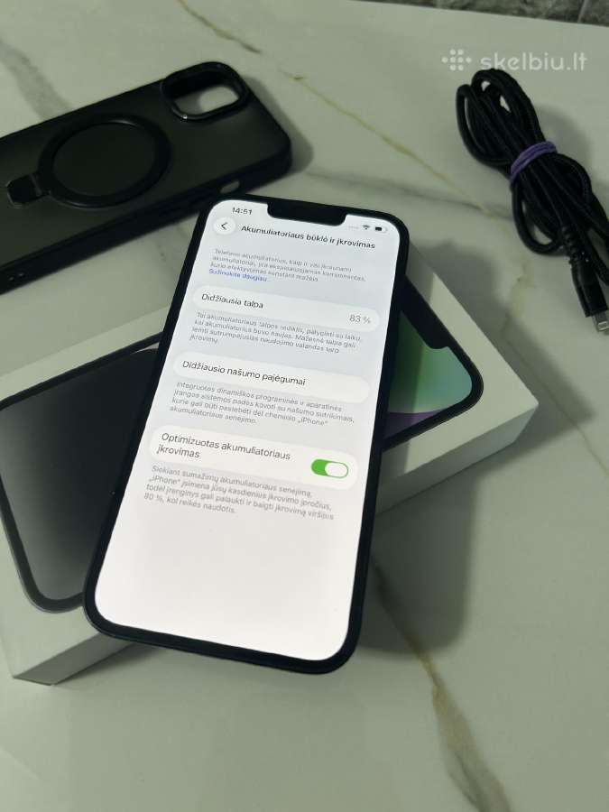iPhone 14 128gb 83% Black - nuotraukos Nr. 10