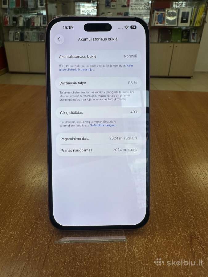 Apple iPhone 16 Plus 256 GB (Naudotas) - nuotraukos Nr. 3