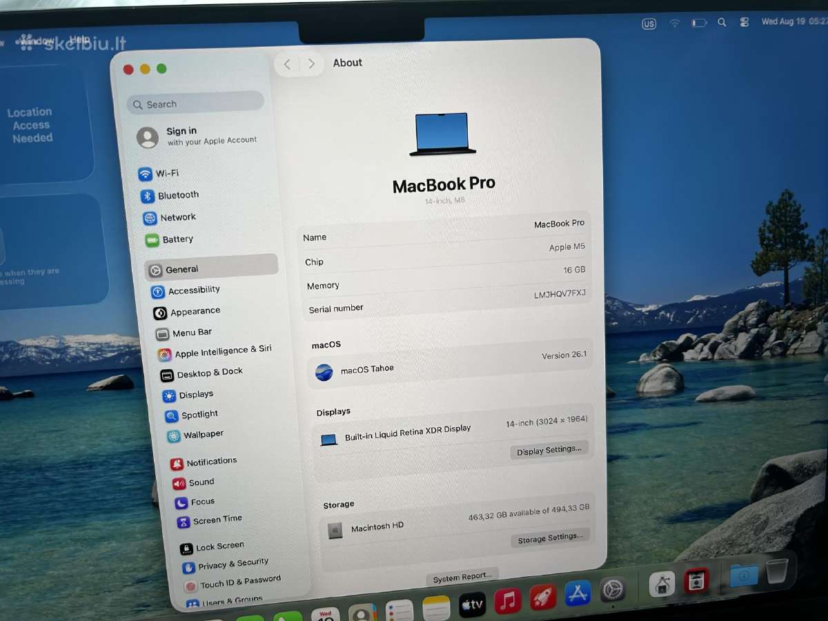 MacBook Pro 14 M5 su Garantija - nuotraukos Nr. 3