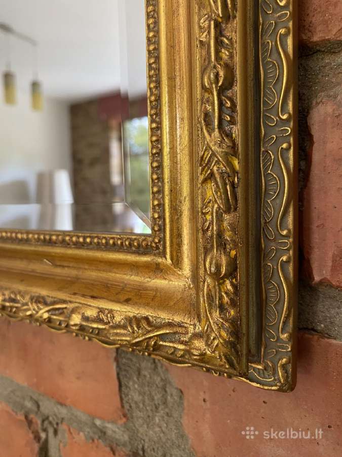 Vintažinis veidrodis su facetu - nuotraukos Nr. 5