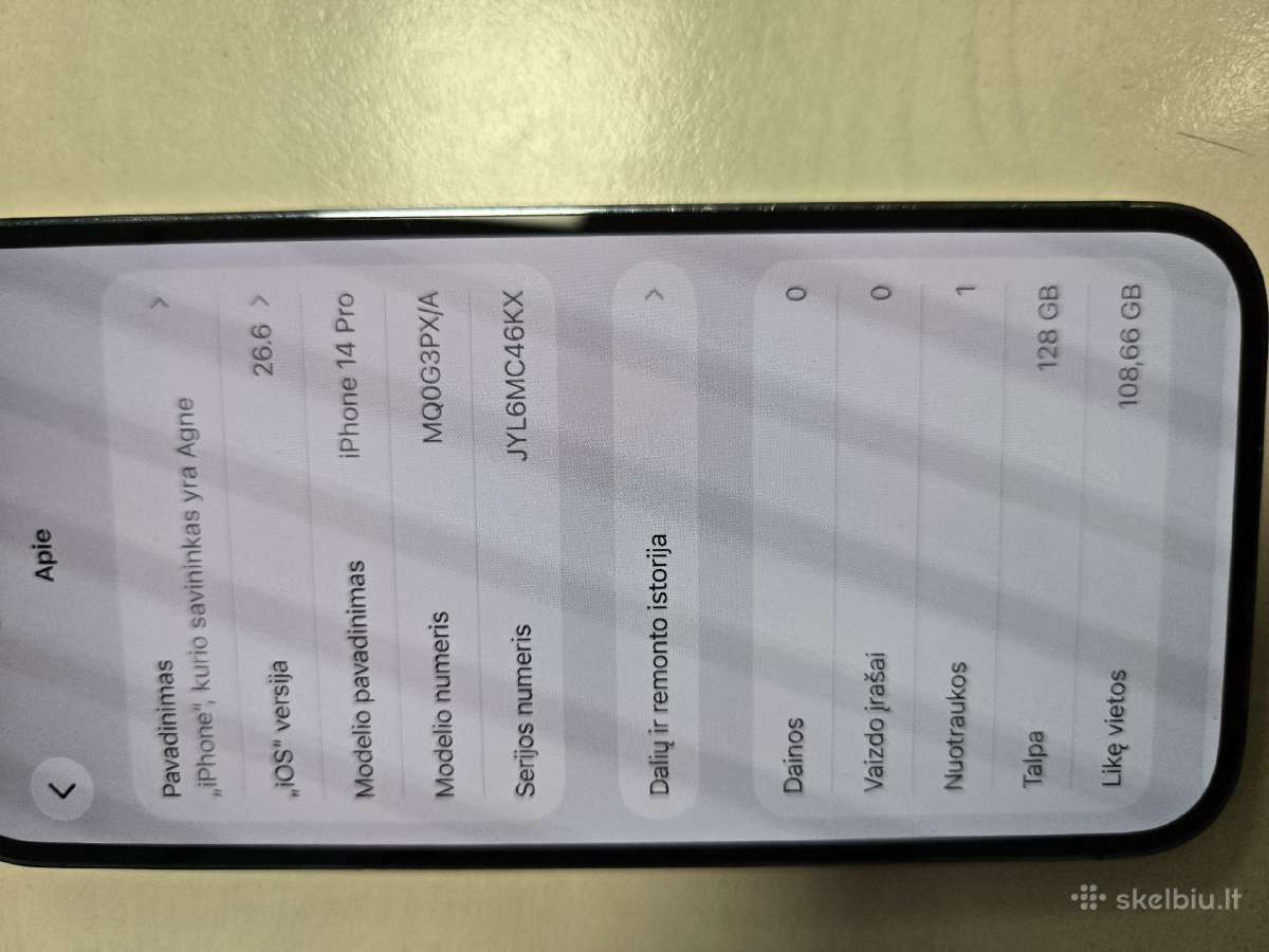 Apple iPhone 14 Pro 128gb - nuotraukos Nr. 4