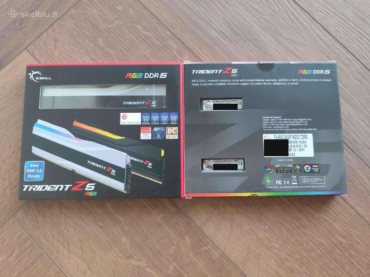 G.skill Trident Z5 Rgb 32gb (2x16) Ddr5-6000 Cl36 - nuotraukos Nr. 2