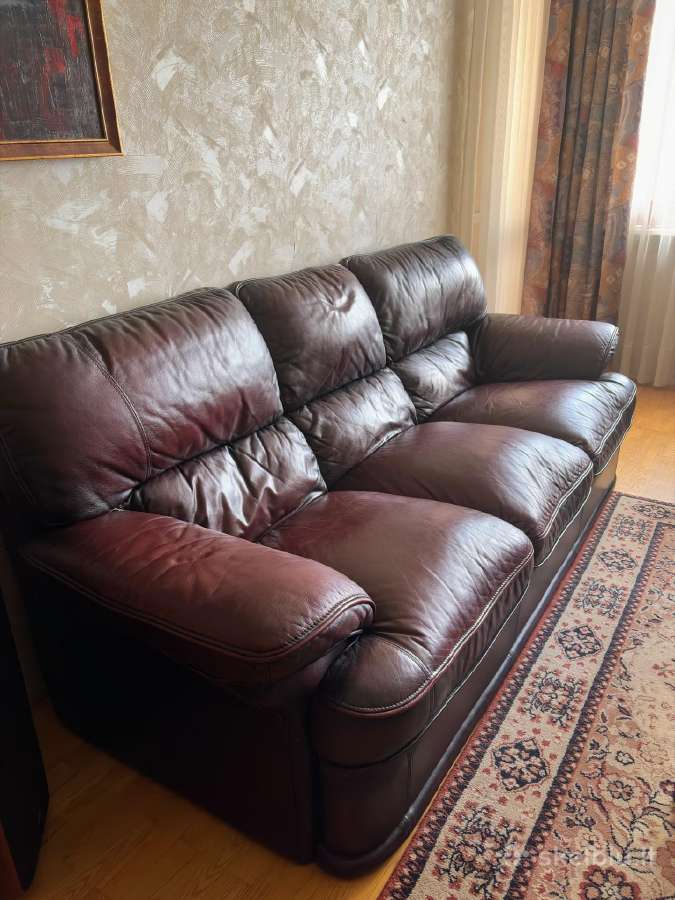 Kokybiškas odinis svetainės baldų komplektas - nuotraukos Nr. 3
