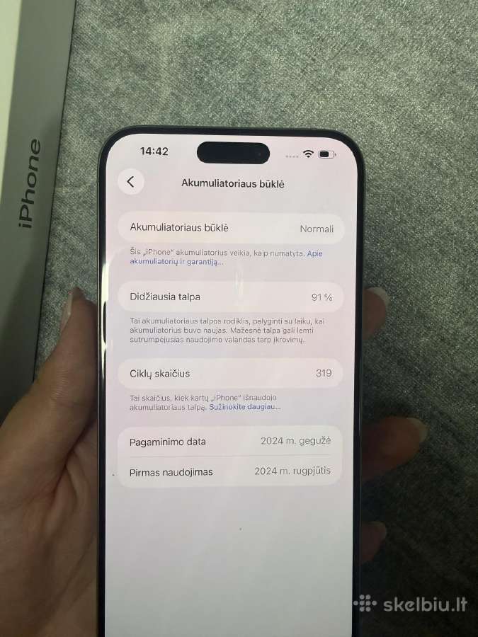 iPhone 15 Pro Max 256gb - nuotraukos Nr. 7