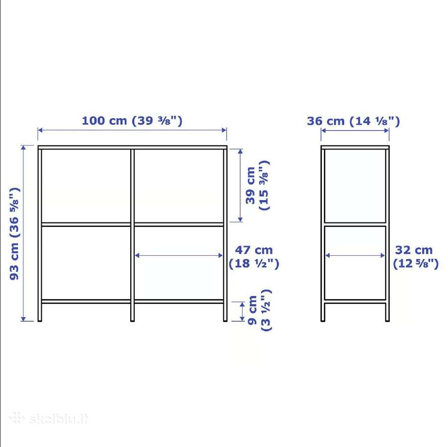 Ikea Vittsjö Lentyna, tamsiai ruda/stiklas - nuotraukos Nr. 3