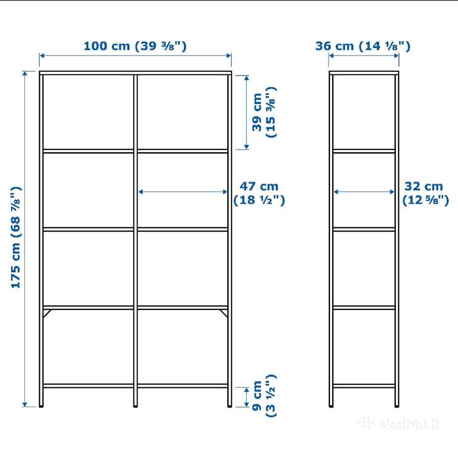Ikea Vittsjö Lentyna, tamsiai ruda/stiklas - nuotraukos Nr. 3