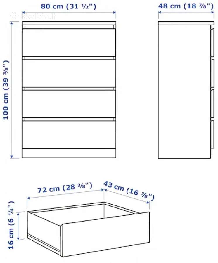 Ikea Komoda Malm - nuotraukos Nr. 4