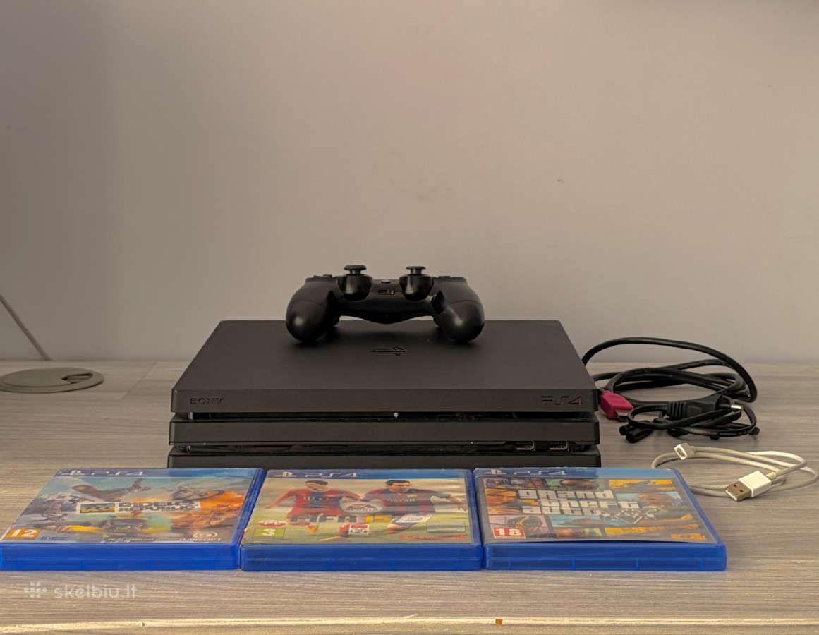 Ps4 Pro 1tb su dual shock controller ir žaidimais - nuotraukos Nr. 2