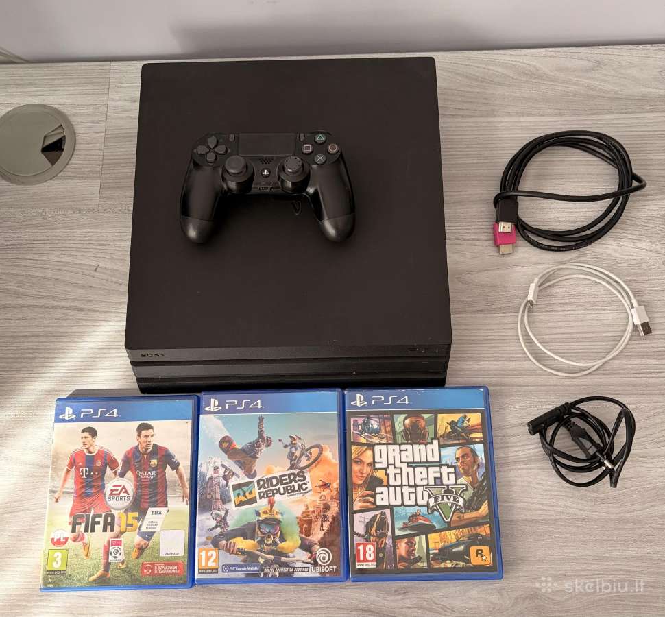 Ps4 Pro 1tb su dual shock controller ir žaidimais - nuotraukos Nr. 3