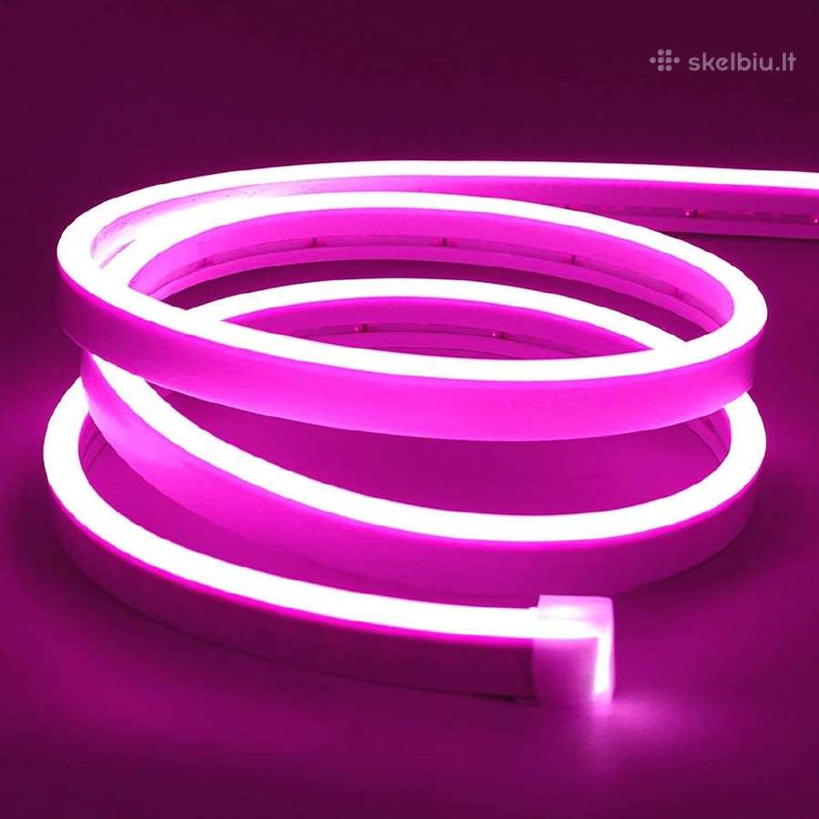 Lanksti neoninė LED juosta 5m ilgio - nuotraukos Nr. 6
