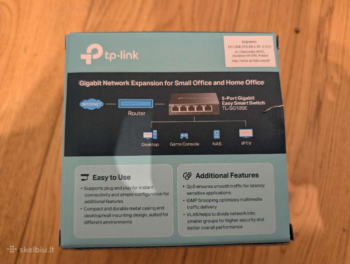 Komutatorius (Switch) Tp-link Tl-sg105e - nuotraukos Nr. 2