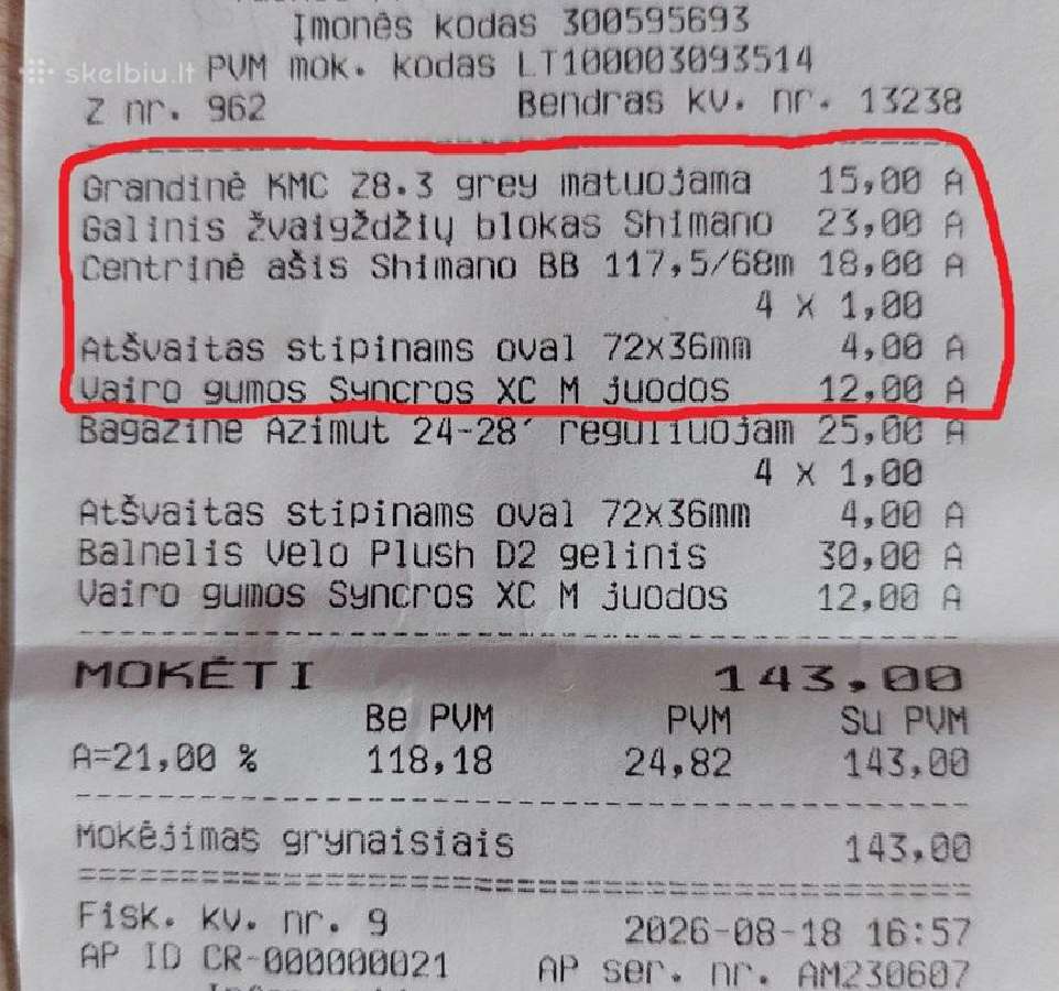 Dviratis Diamant S/26 Coliu - nuotraukos Nr. 19