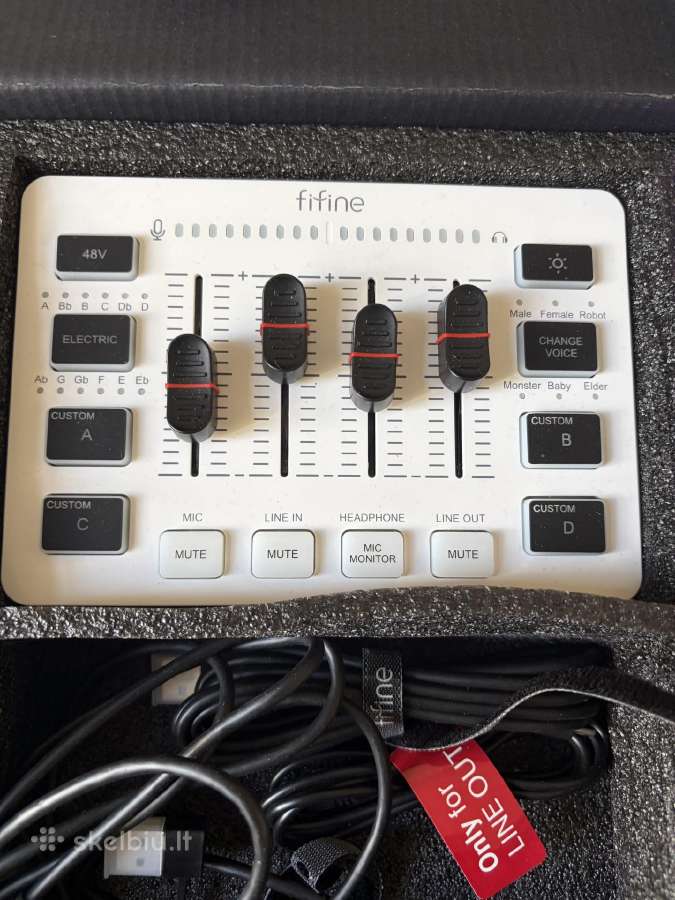 Fifine Am8 Mikrofono ir Mikserio komplektas - nuotraukos Nr. 3