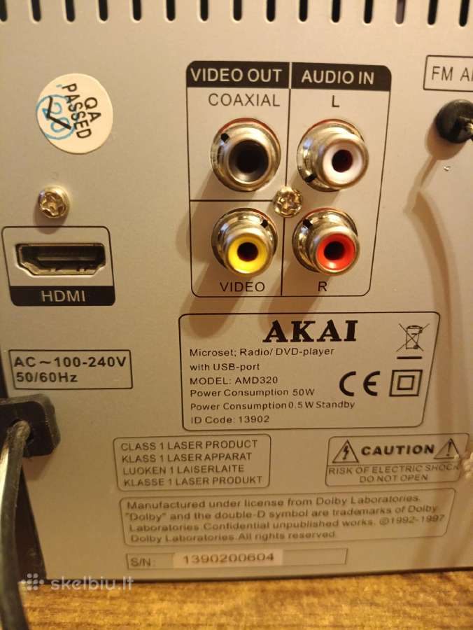Geras,akai , centras, CD, Dvd, Fm, Aux, Hdmi, usb- - nuotraukos Nr. 2
