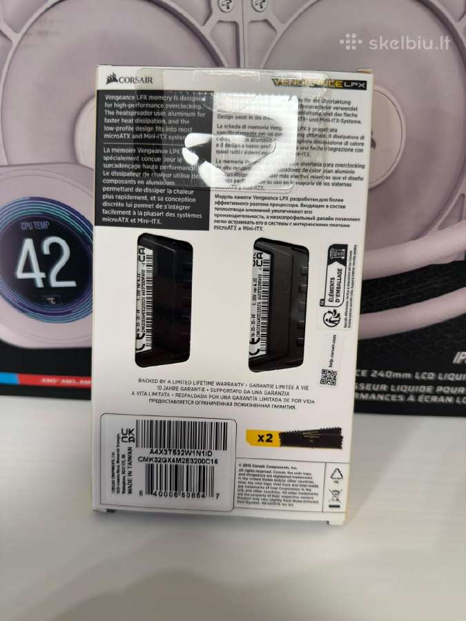 Nauji Corsair Vengeance Lpx Ddr4 RAM 32gb (2x16gb) - nuotraukos Nr. 3