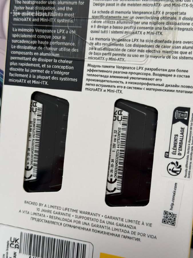 Nauji Corsair Vengeance Lpx Ddr4 RAM 32gb (2x16gb) - nuotraukos Nr. 4