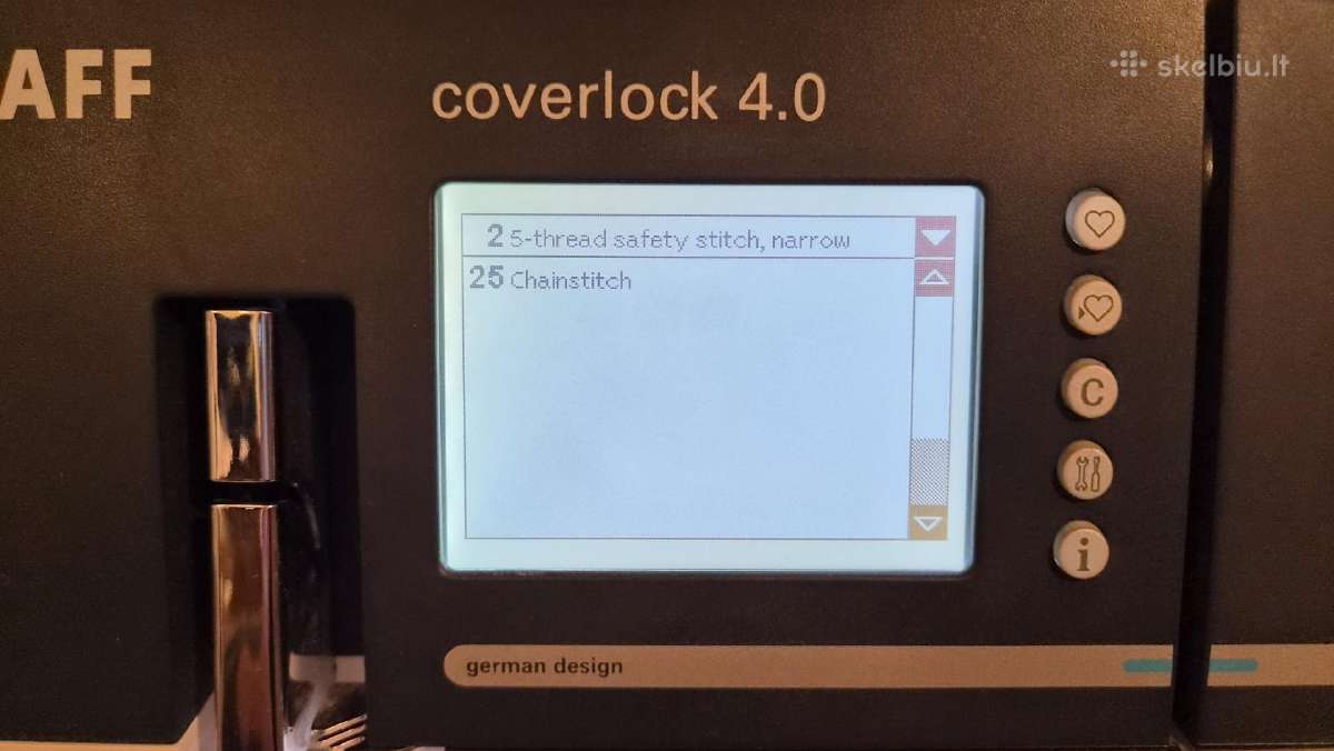 Pfaff Coverlock 4.0 overlokas - nuotraukos Nr. 9