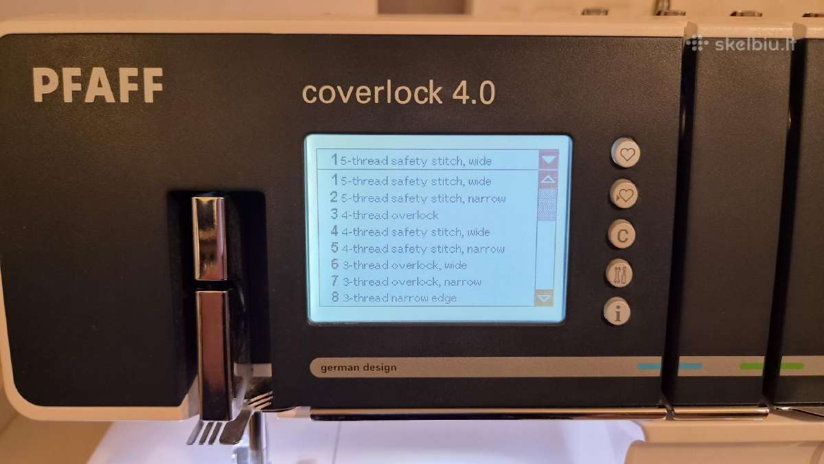 Pfaff Coverlock 4.0 overlokas - nuotraukos Nr. 10