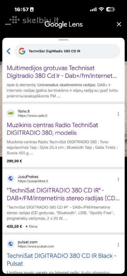 Naujas Technisat Digitradio 380 CD Ir internetinis - nuotraukos Nr. 13