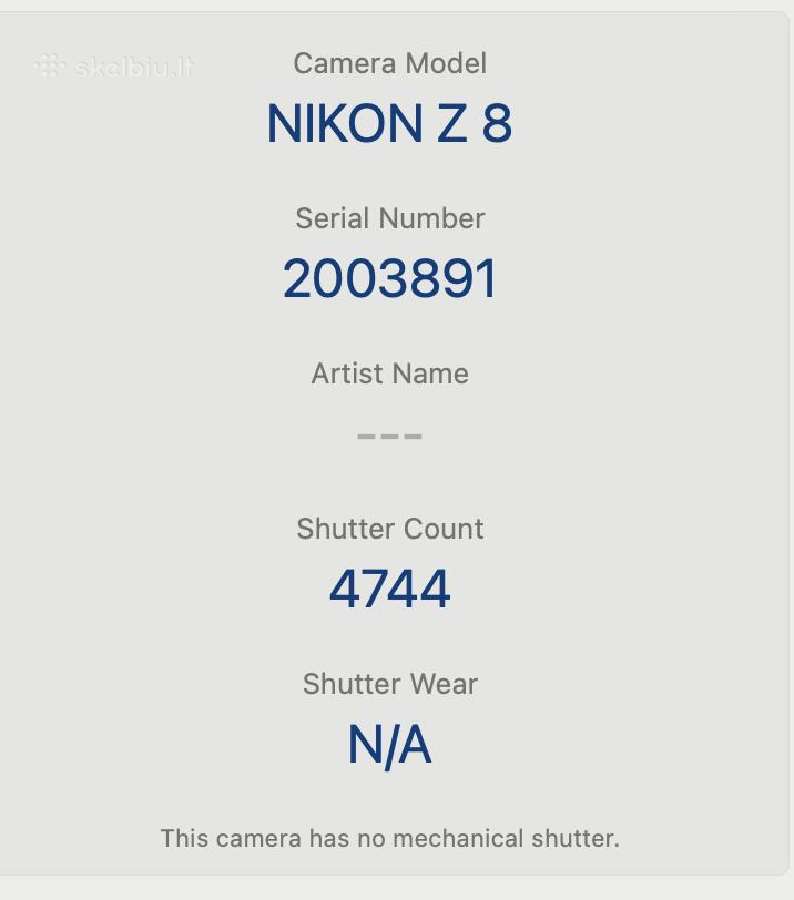 Nikon Z8 - nuotraukos Nr. 9