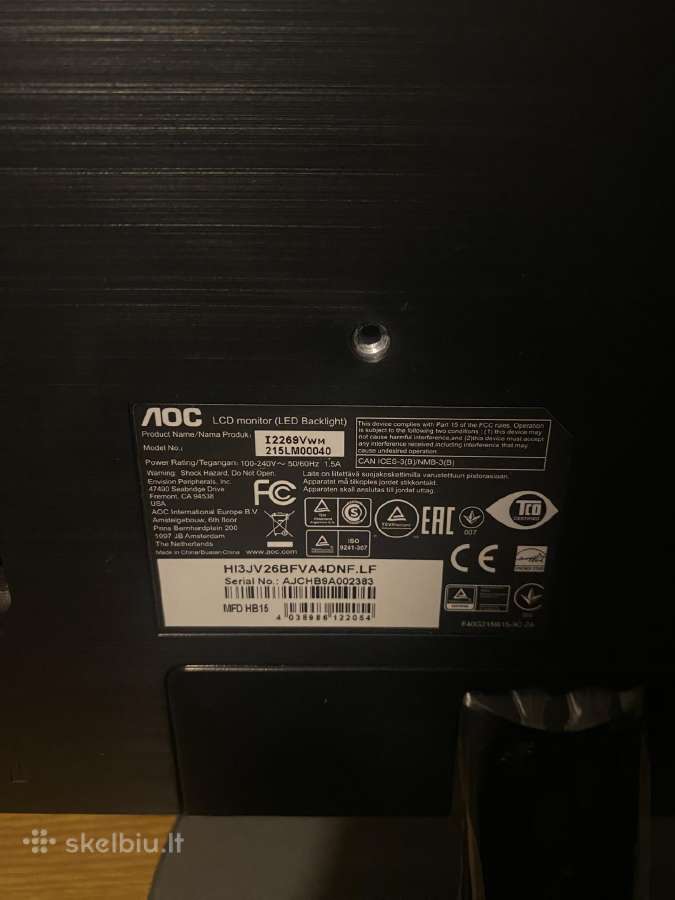 Monitorius Aoc I2269VWm - nuotraukos Nr. 3