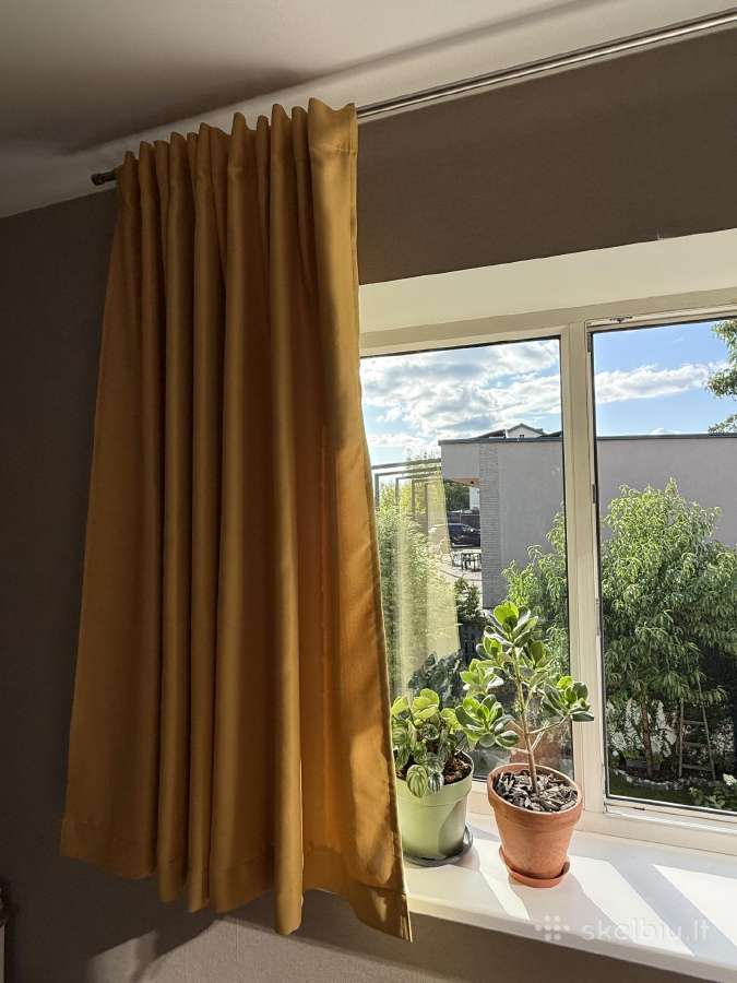 Garstyčių spalvos naktinės užuolaidos - nuotraukos Nr. 5