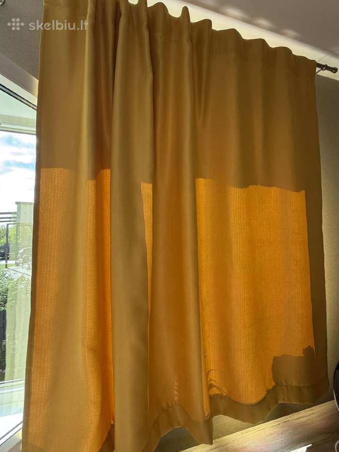 Garstyčių spalvos naktinės užuolaidos - nuotraukos Nr. 6
