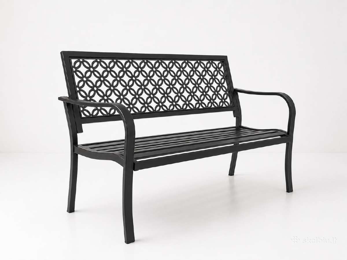 Grand patio metalinis lauko suolas 125 cm – naujas - nuotraukos Nr. 2