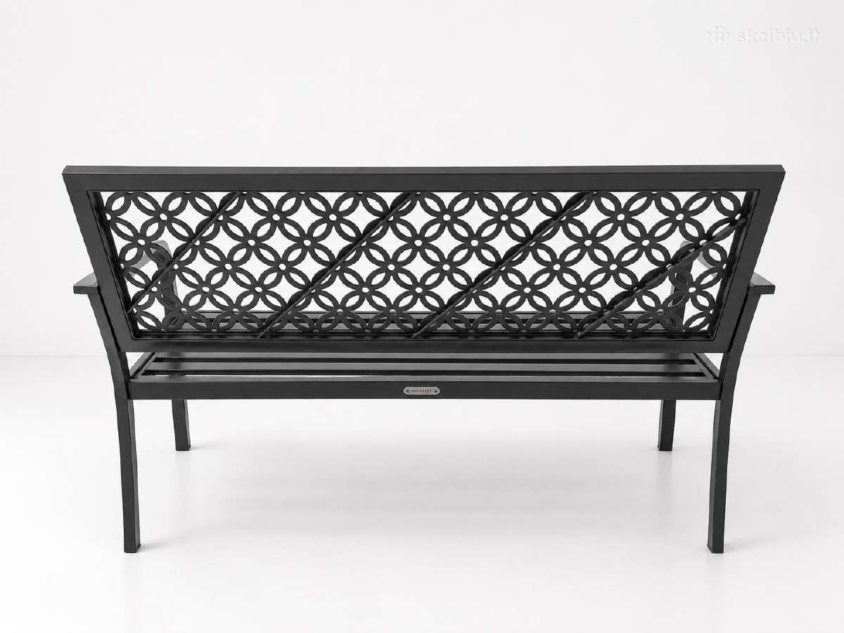 Grand patio metalinis lauko suolas 125 cm – naujas - nuotraukos Nr. 3