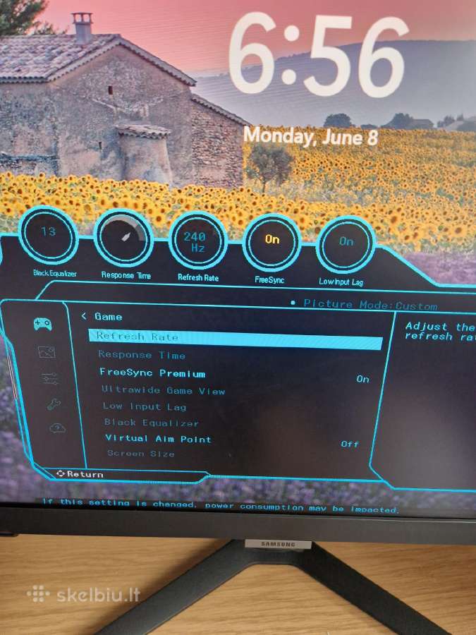 Samsung Monitorius 27" 240hz - nuotraukos Nr. 6