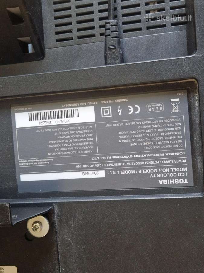 Toshiba televizorius 20" - nuotraukos Nr. 9