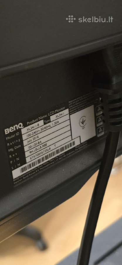 Benq Xl2411 24" 144hz - nuotraukos Nr. 6