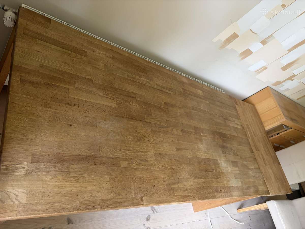 Ąžuolo masyvo stalas su prailginimu 180-225cm - nuotraukos Nr. 3
