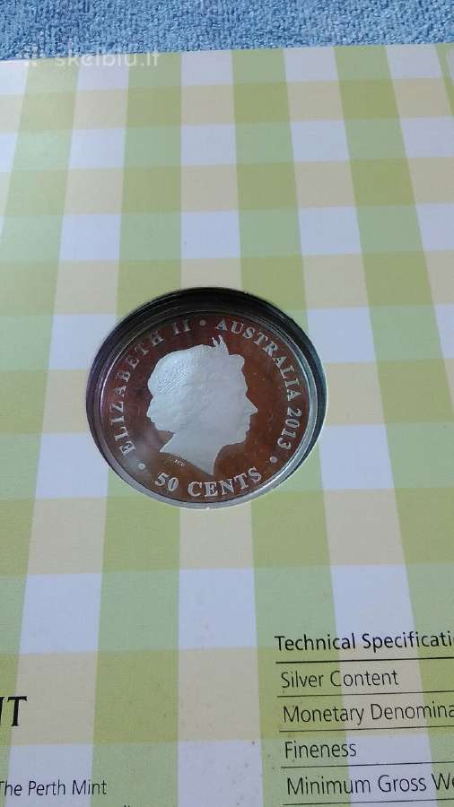 Moneta Australija 2013m. 50 centu, sidabras(.999) - nuotraukos Nr. 2
