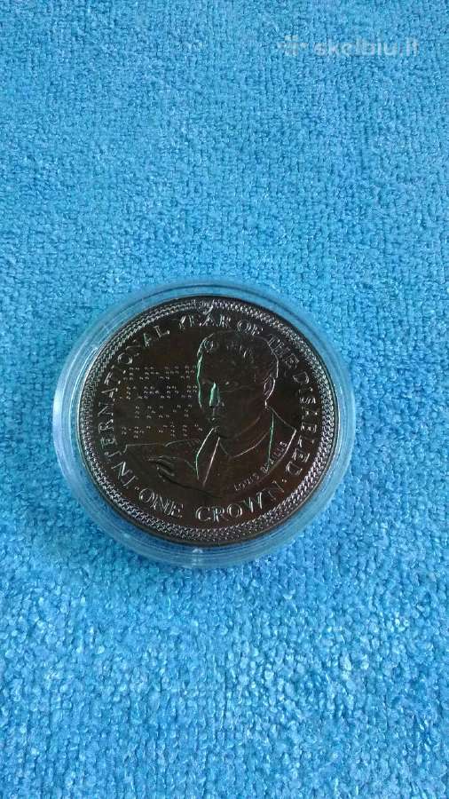 Moneta Isle of Man, 1981m. 1 krona, cu-ni