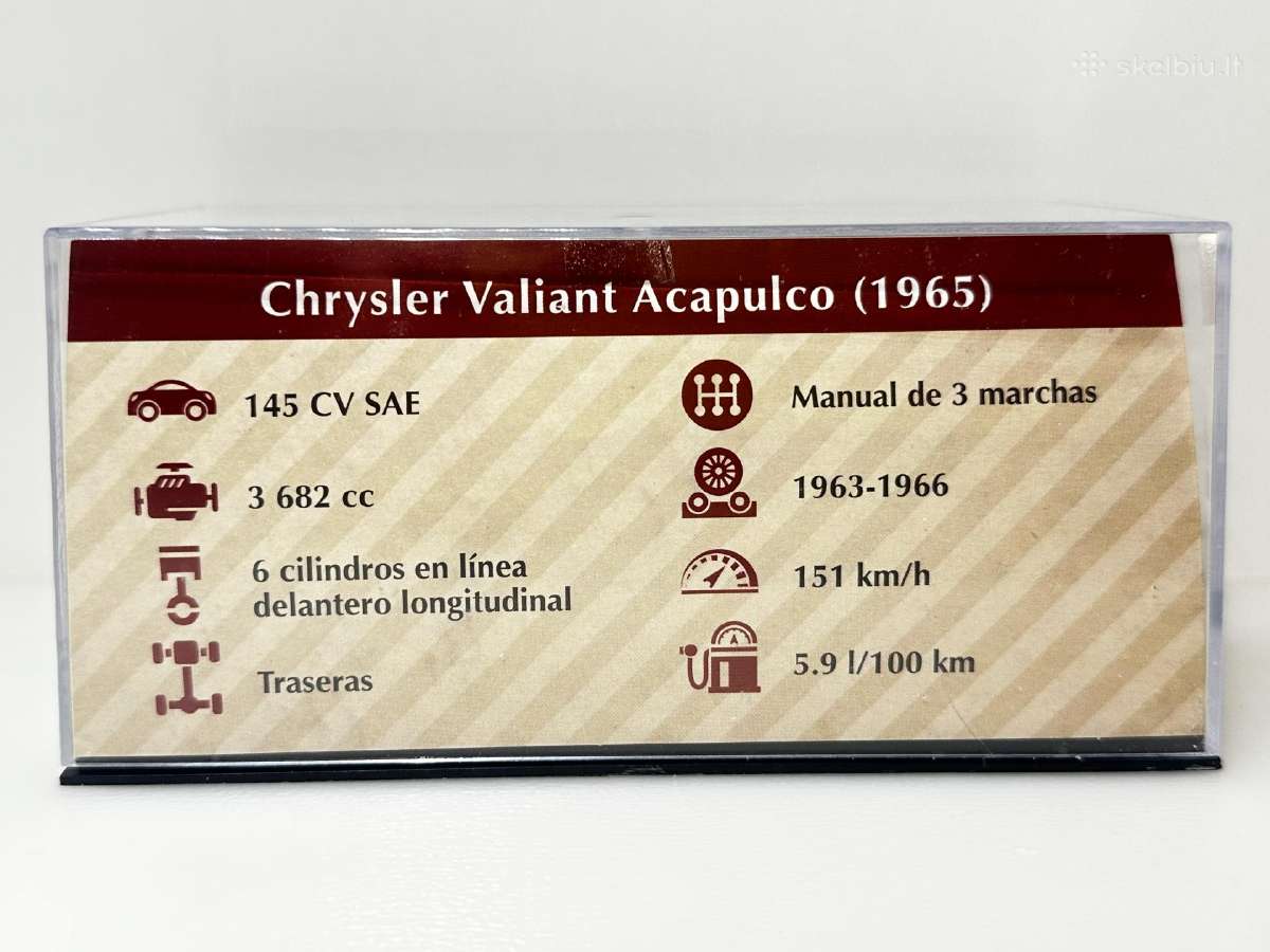 Chrysler Valiant Acapulco 1965 aukso/juoda 1:43 - nuotraukos Nr. 7