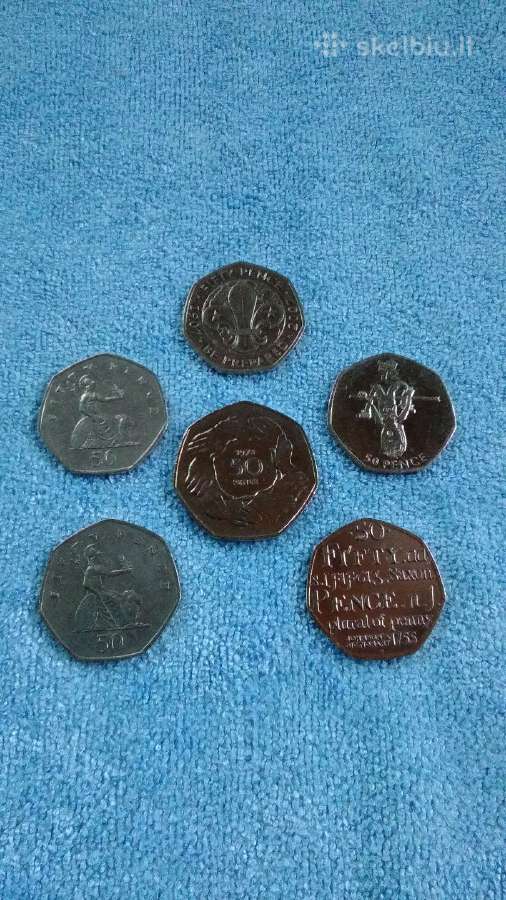 UK 50 pensu cu-ni vnt. 4 eur.