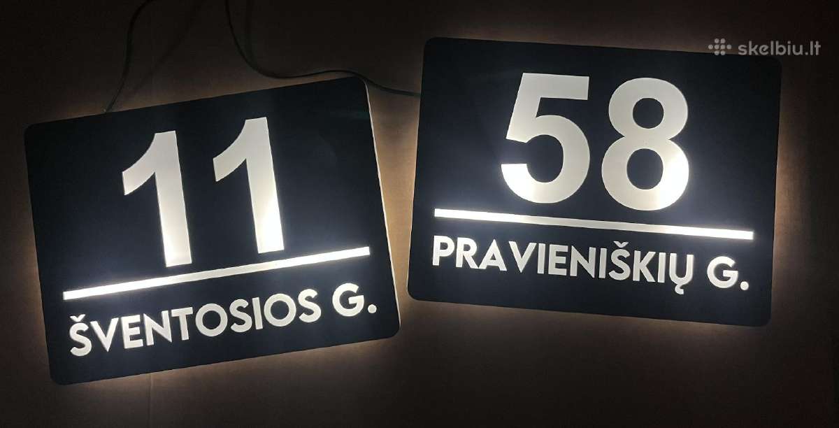 Šviečiantis namo numeris - nuotraukos Nr. 4