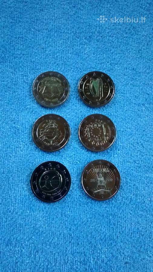 2 eur. Airija 6 vnt. 20 euru