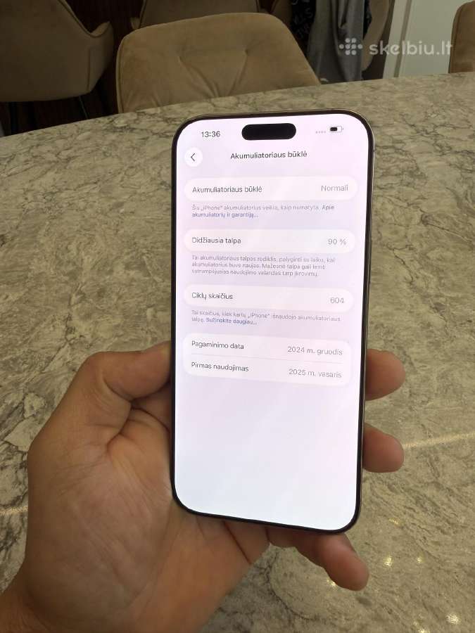 iPhone 16 pro max, 512gb 90% - nuotraukos Nr. 4