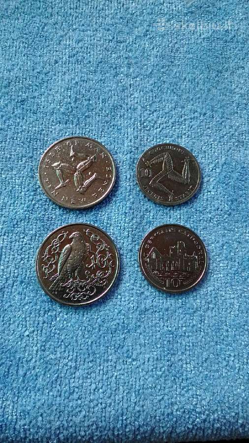 Monetos Isle of Man 4x10 pensu, cu-ni
