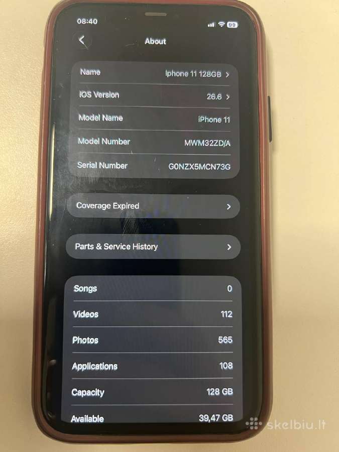 Apple iPhone 11 128gb Raudonas - nuotraukos Nr. 3