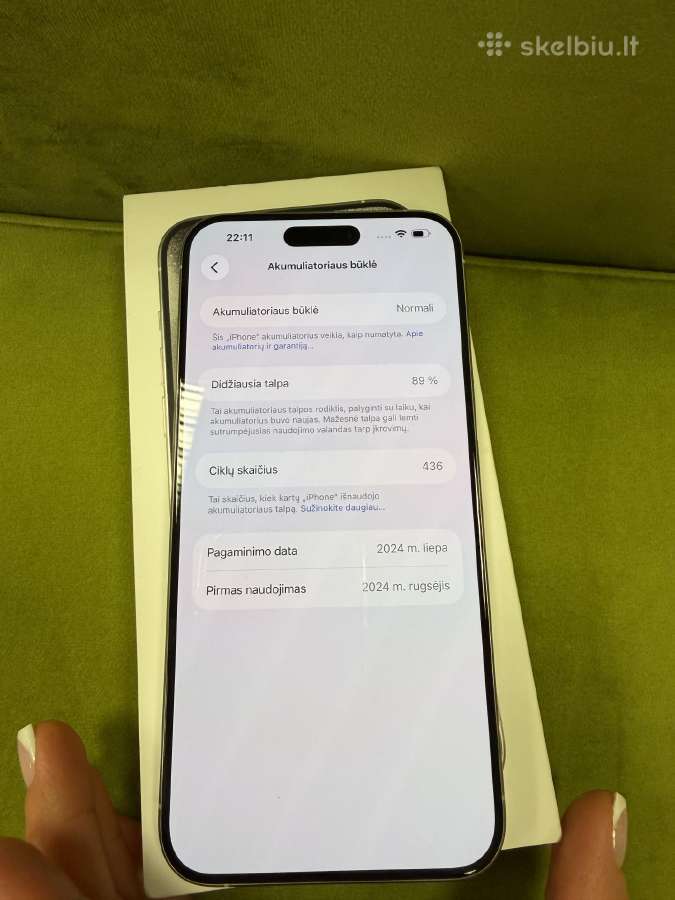 iPhone 15pro Max 256 White Titanium - nuotraukos Nr. 5
