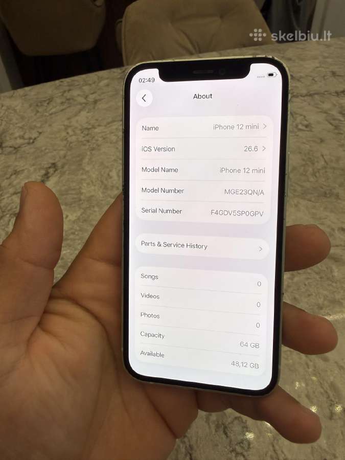 iPhone 12 mini, 64gb 100% - nuotraukos Nr. 5