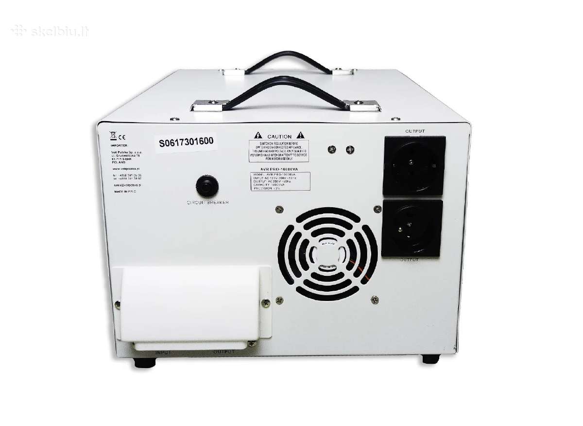 Įtampos stabilizatorius Volt Polska Avr Pro 10000 - nuotraukos Nr. 2