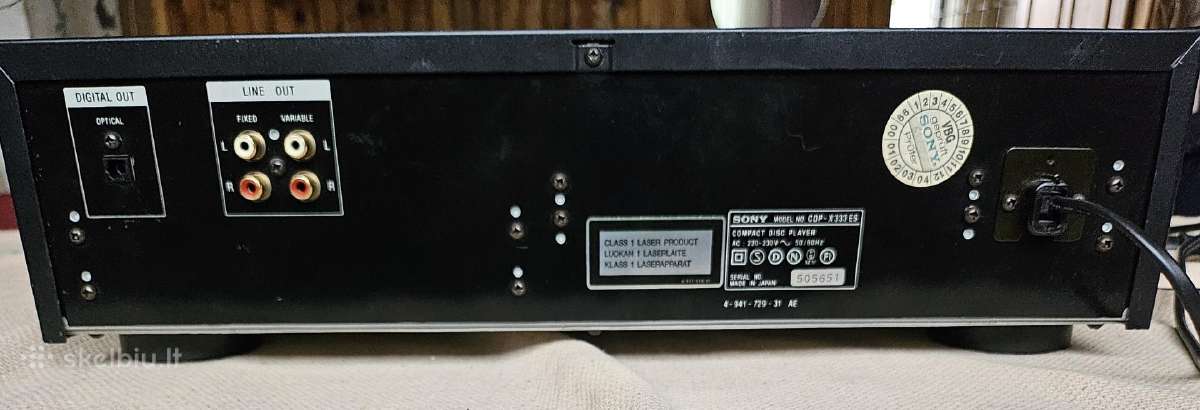 Parduodu CD grotuvą Sony Cdp-x333es - nuotraukos Nr. 2