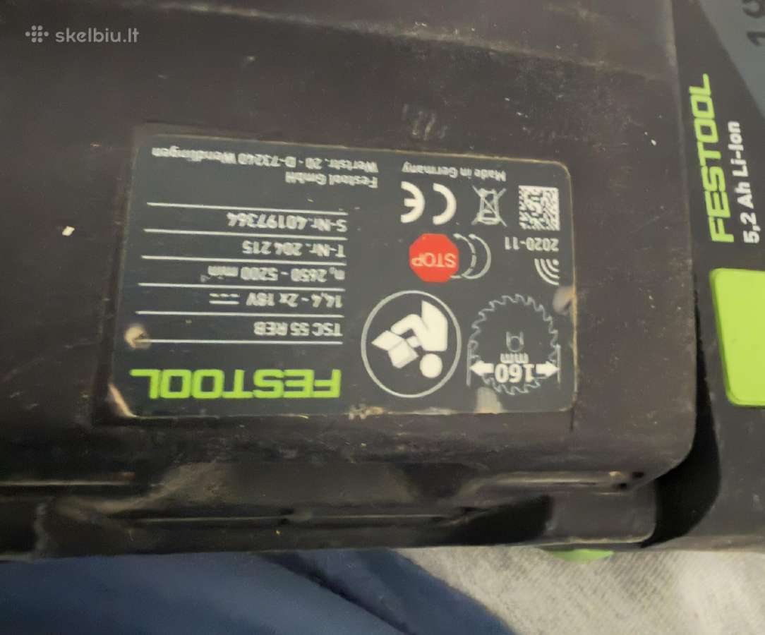 Parduodamas akumuliatorinis Festool pjuklas - nuotraukos Nr. 3